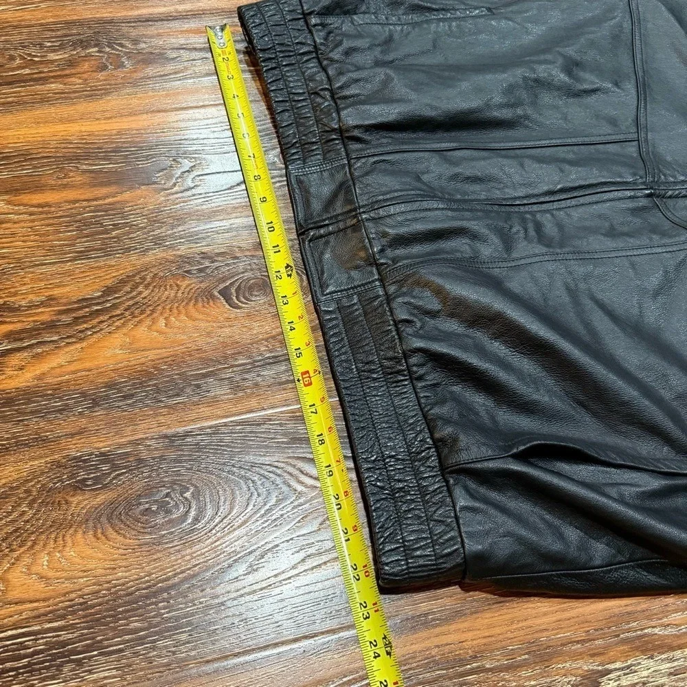 Roundtree &‎ York Mens Black Leather Bomber Jacket XL Full Zip Collared Biker
